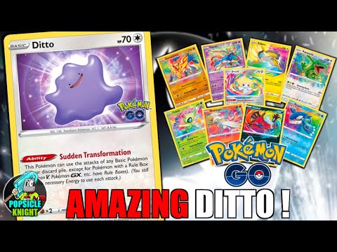 DITTO : All AMAZING RARE in ONE DECK !!! (Pokemon GO TCG set) PTCGO  Gameplay 