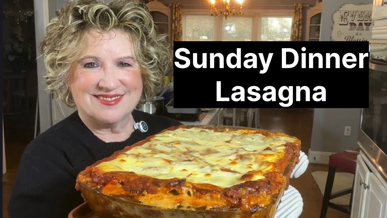 The Sunday Dinner Everyone Craves! Cheesy Lasagne & Ice Cream Cake!