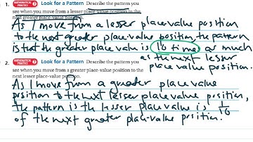 Lesson 1.1 Place Value Patterns
