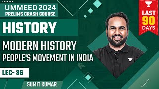 [History] People's Movement In India | UPSC Prelims 2024 | Crash Course | Sumit Kumar