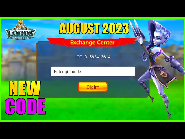 Lords Mobile Exclusive Deals and Redeem Code for IGG 16th