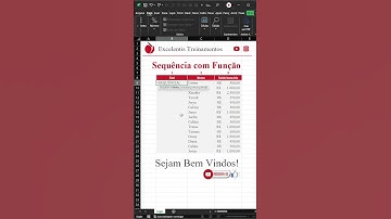 [EXCEL] função Sequência para números no  #excel #aprendeexcel #exceltips #excelbr #tutorial