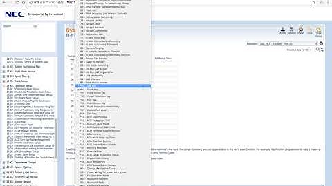 PBX  NEC SL1000(SL2100)  setup key relay Door