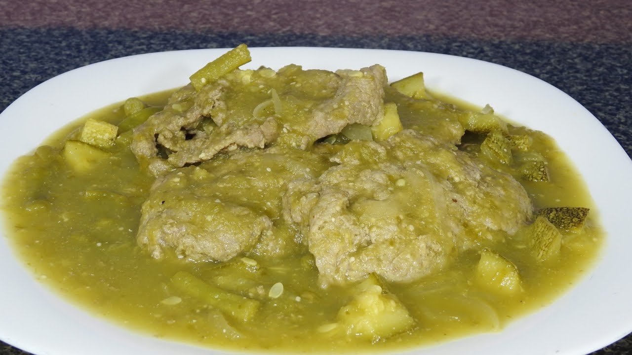 BISTEC DE RES EN SALSA VERDE CON VERDURAS/ MUY ECONOMICO - YouTube