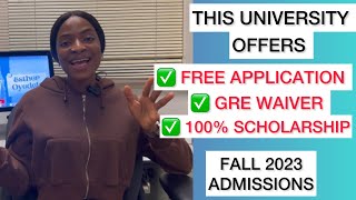 Full Scholarship To Study In The Usa In 2023 Gre Waived Free Application