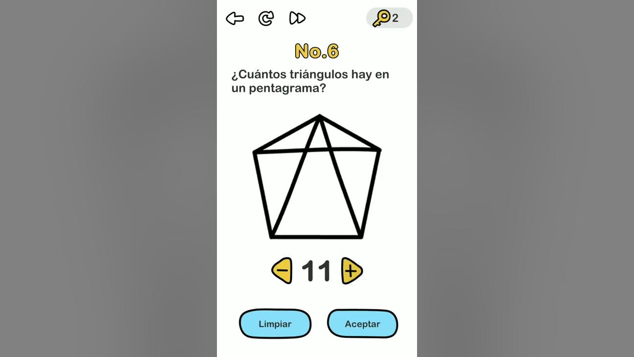 Brain Out ¿Cuántos Triángulos hay en un Pentagrama? YouTube