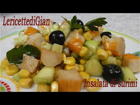 Video: Insalata Con Peperoni Colorati E Bastoncini Di Granchio