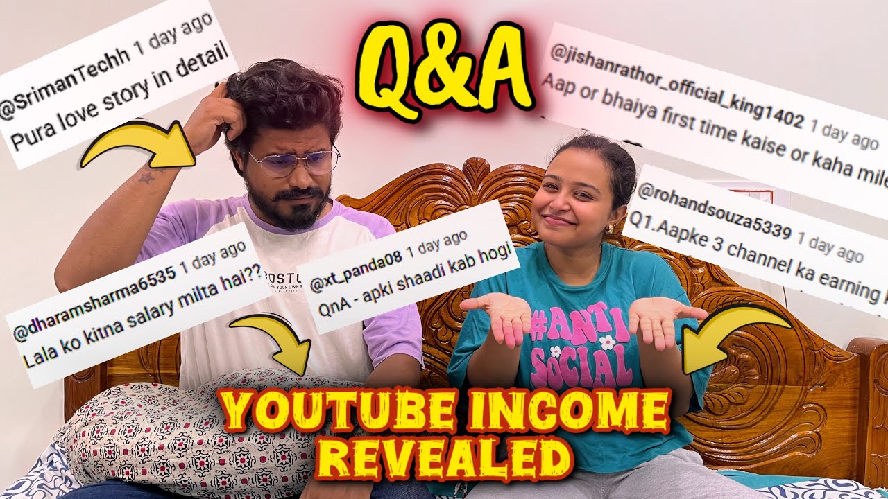 First Raw & Unfiltered Q&A | YouTube income, wedding date, team members salary | 
