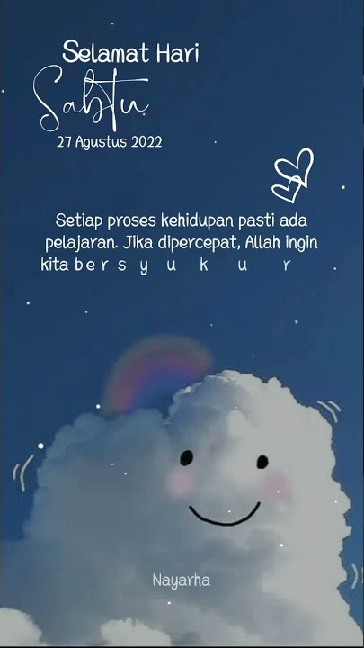 Selamat hari sabtu