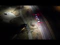 drone footage of a One vehicle rollover possible stolen vehicle