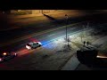 drone footage of a One vehicle rollover possible stolen vehicle