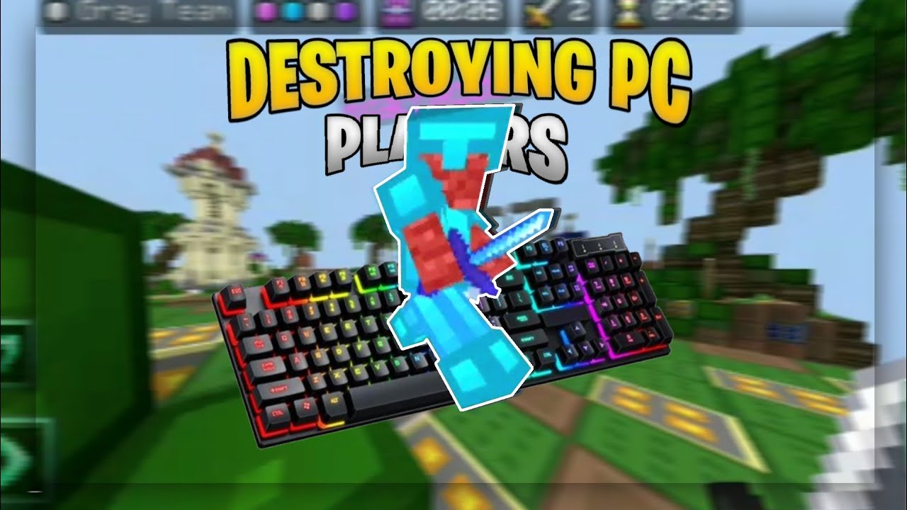 Destroying PC Player on MOBILE In Minecraft Pocket Edition...