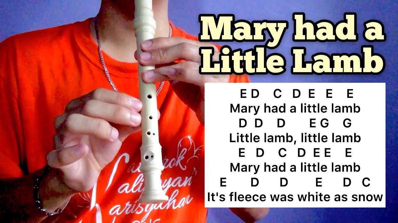 Mary Had A Little Lamb Easy Recorder Letter Notes Flute Notes Mary Had A Little Lamb Easy Recorder Letter Notes Flute Notes