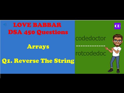 Love Babbar 450 Question-Array-Reverse The String