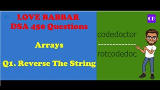 Love Babbar 450 Question-Array-Reverse The String