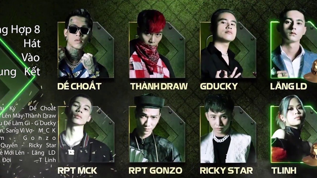 Tổng hợp 8 bài Rap bước vào vòng Chung Kết của Rap Việt mùa 1