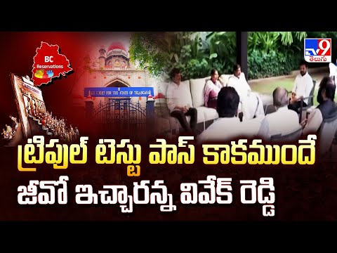 ట్రిపుల్ టెస్టు పాస్ కాకముందే జీవో ఇచ్చారన్న వివేక్ రెడ్డి |Telangana High Court |  BC Reservations - TV9