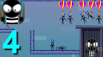 Stickman JailBreak Escape Walkthrough Part 4 Android Gameplay HD / New Stickman Action Game