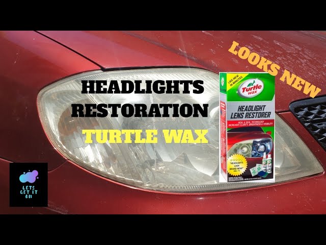 Turtle Wax Headlight Restorer Kit Lens Restoration Cleaner 