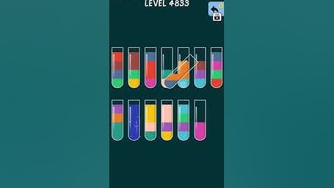 Water Color Sort Level 4833 Solution Gameplay