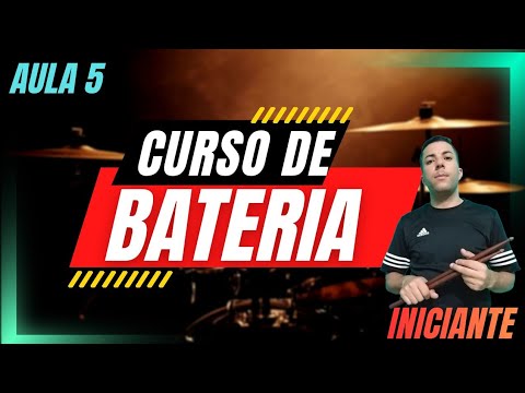 como tocar bateria - curso básico INICIANTES (aula 5) #tiagobaterabrasil