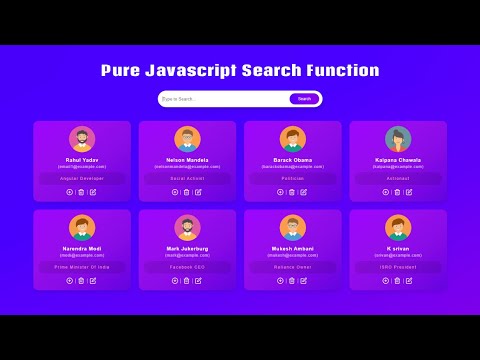 Pure Javascript Search Function