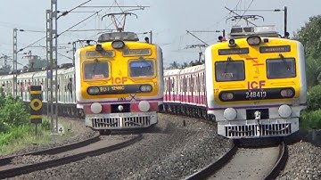 Quick Accelerating Medha EMU Crossing Huge Curve | Bandel-Katwa+Katwa-Bandel Local | Indian Railways