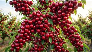 How Cherry Lapins Are Grown | From Planting to Harvesting Giant Juicy Cherries