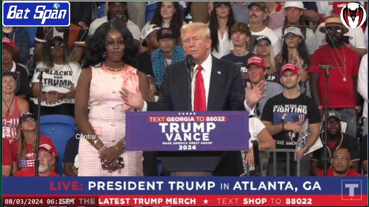LIVE President Trump speaks at Atlanta Ga rally ~ August 3 2024 - YouTube