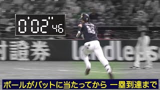 【超抜タイム】周東のバントヒット「1塁到達時間」は？