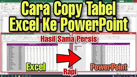 Cara Copy Tabel EXCEL Ke Powerpoint dengan Rapi dan Mudah