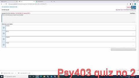 Psy403 quiz no 2 fall 2020 solution 10/10 | question data psy403 |
