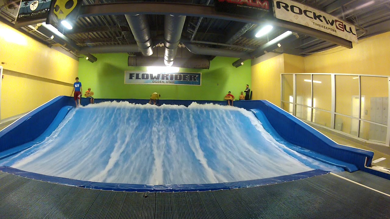 Mens FB Adam, Root, Angel, Logan, Tate Freeman, Nicholas Gust on the FlowRider Utah, Ogden.