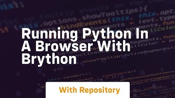 Running python in a browser with brython