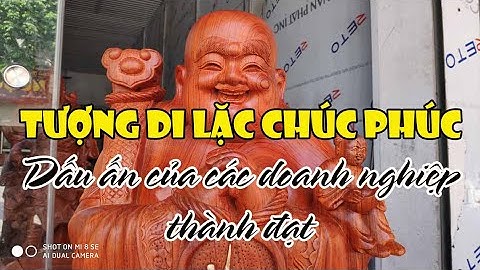 Phật Di Lặc chúc phúc cao 1m | Tượng gỗ Di Lặc chúc phúc dành cho các doanh nghiệp thành đạt