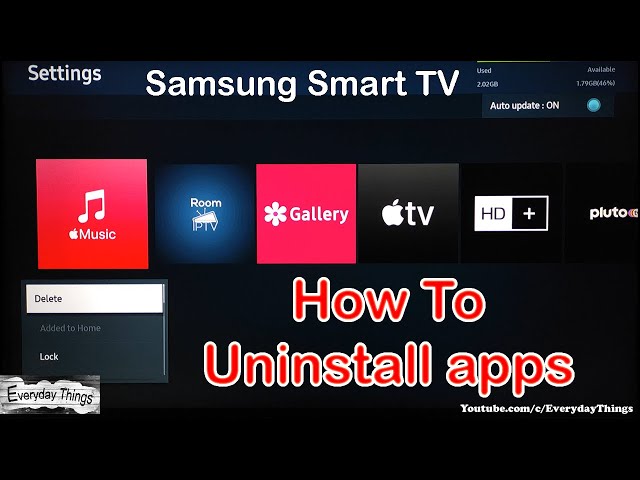 How to download, update, uninstall, delete Smart TV apps