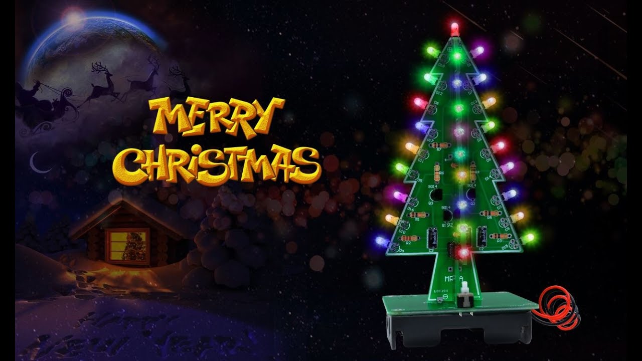 3D LED Flashing Christmas Tree DIY Kit CircuitPop YouTube