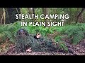Stealth Camping in Plain Sight Wearing a Ghillie Suit