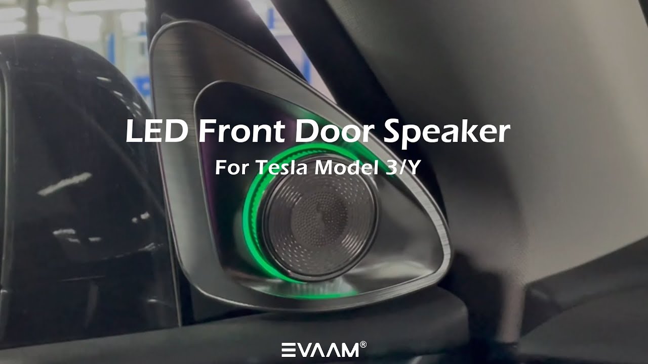 EVAAM® 4D Rotating Horn LED Front Door Speaker for Tesla Model 3/Y