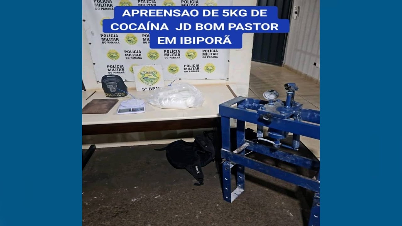 APREENSÃO DE 5KG DE COCAÍNA NO JARDIM BOM PASTOR EM IBIPORÃ 