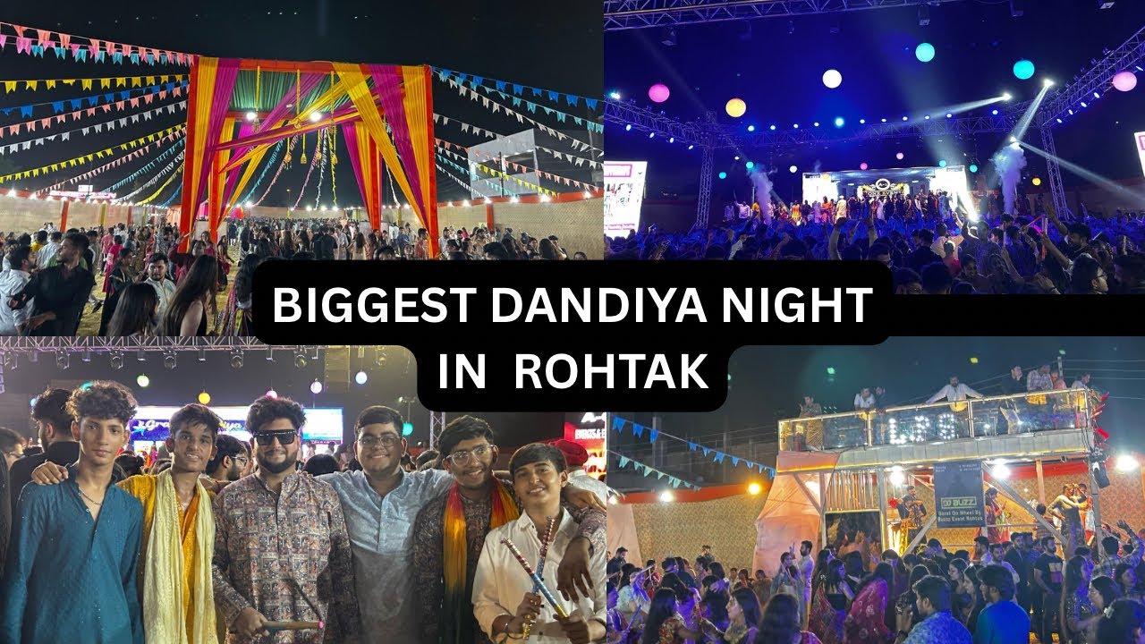 Biggest Dandiya Night In Rohtak 2K25 😍🔥 Full Enjoy With Friends🥳 | Shinty Vlogs 