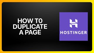 How To Duplicate A Page In Hostinger Website Builder ! Tutorial