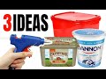 3 ideas to recycle plastic container/diy craft