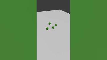 Rolling dice doubling each time day 3 (4 dice)  #blender #animation
