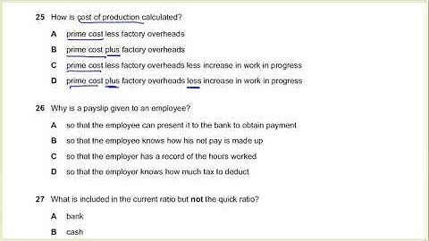 Manufacturing Accounts - MCQ - Q25