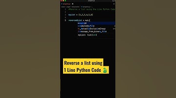 Reverse a List using One Line Python Code #shorts #coding #programming