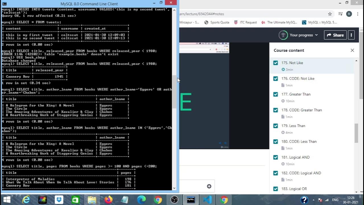 Data Types and Logical Operators MySql csimplifyit - YouTube