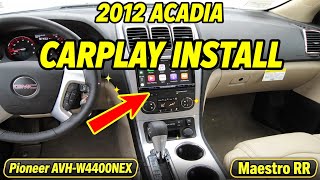2012 GMC Acadia How to remove radio Apple carplay android auto Pioneer avh-w4400nex maestro rr gm5+ Gmc Acadia Radio Replacement