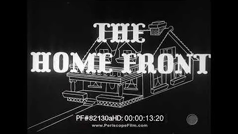 "Private Snafu: The Home Front (1943) 🏡🔒 | RARE WWII Army Cartoon #82134A |  Restored"