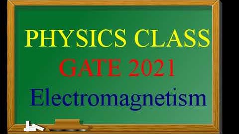 GATE PHYSICS 2021 : Electromagnetism